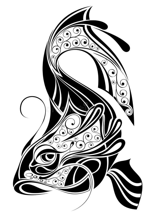 Muestra del diseño de Pisces.Tattoo libre illustration Muestra del diseño de Pisces.Tattoo libre illustration