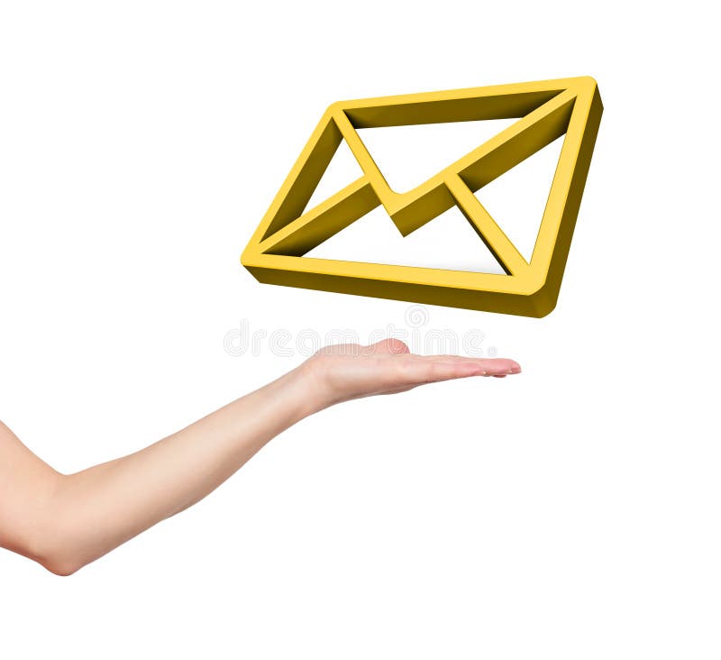Muestra del email del oro ilustración del vector Muestra del email del oro ilustración del vector