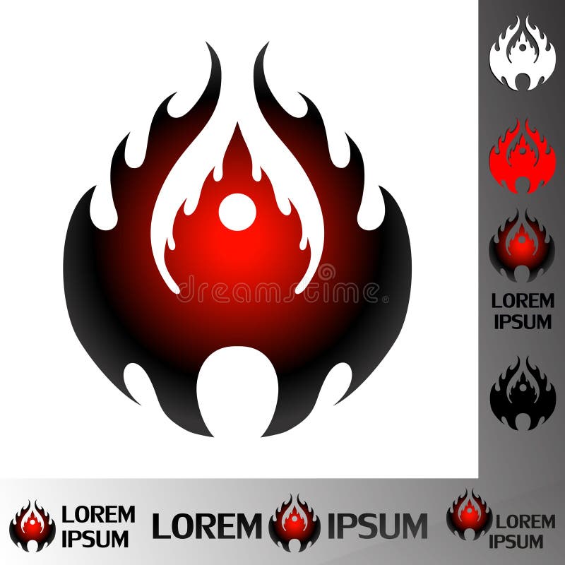 Muestra del fuego, símbolo logoSlavic estilizado stock de ilustración Muestra del fuego, símbolo logoSlavic estilizado stock de ilustración
