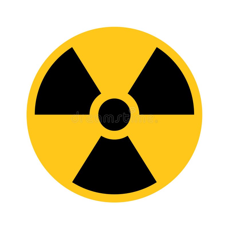 Muestra del material radioactivo Símbolo de la alarma, del peligro o del riesgo de la radiación Ejemplo plano simple del vector e libre illustration Muestra del material radioactivo Símbolo de la alarma, del peligro o del riesgo de la radiación Ejemplo plano simple del vector e libre illustration