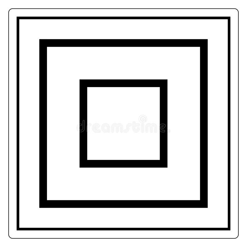 Muestra del s?mbolo del equipo de la clase II, ejemplo del vector, aislante en la etiqueta blanca del fondo EPS10 stock de ilustración Muestra del s?mbolo del equipo de la clase II, ejemplo del vector, aislante en la etiqueta blanca del fondo EPS10 stock de ilustración