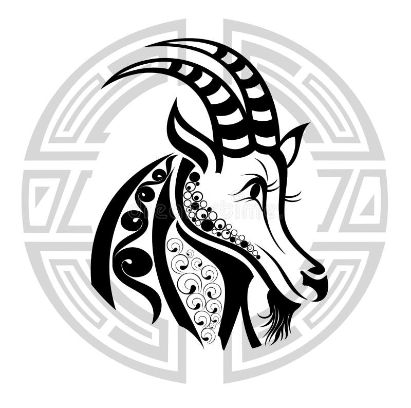 Muestra del vector del zodiaco del Capricornio libre illustration Muestra del vector del zodiaco del Capricornio libre illustration