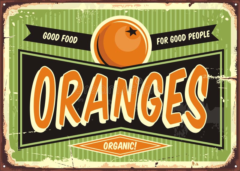 Muestra del vintage de las naranjas libre illustration Muestra del vintage de las naranjas libre illustration