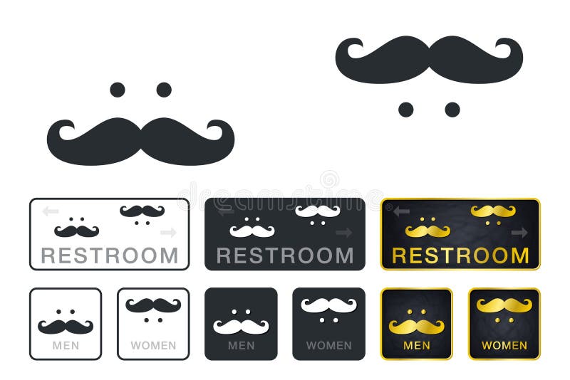 Muestra del WC para el lavabo Iconos de la placa de la puerta del retrete Hombres y mujeres Vec ilustración del vector Muestra del WC para el lavabo Iconos de la placa de la puerta del retrete Hombres y mujeres Vec ilustración del vector