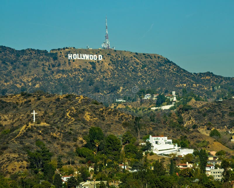 Muestra famosa de Hollywood en la montaña en Hollywood California imagenes de archivo Muestra famosa de Hollywood en la montaña en Hollywood California imagenes de archivo