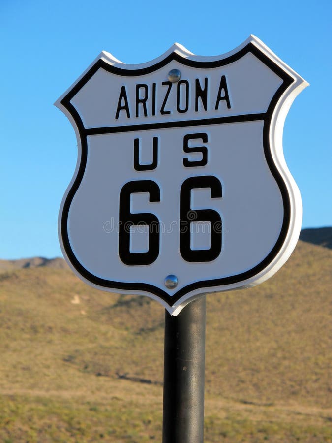 Route 66 sign near Oatman, Arizona. Route 66 sign near Oatman, Arizona