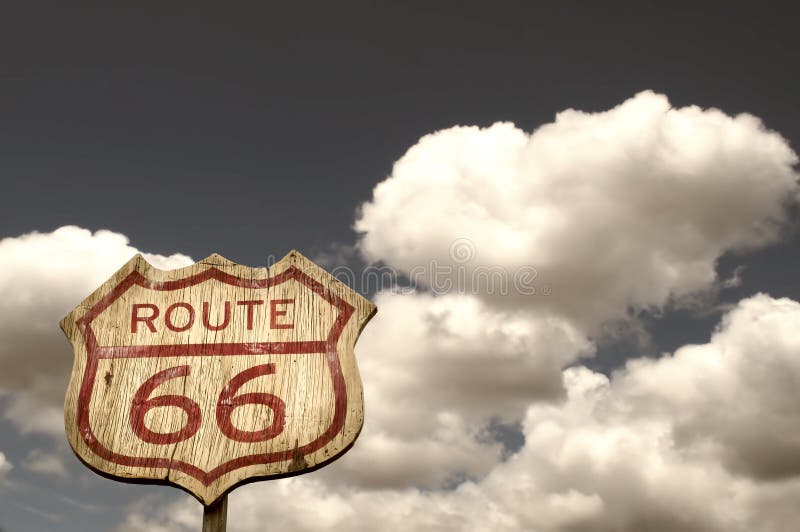 Muestra icónica de Route 66 fotografía de archivo libre de regalías Muestra icónica de Route 66 fotografía de archivo libre de regalías