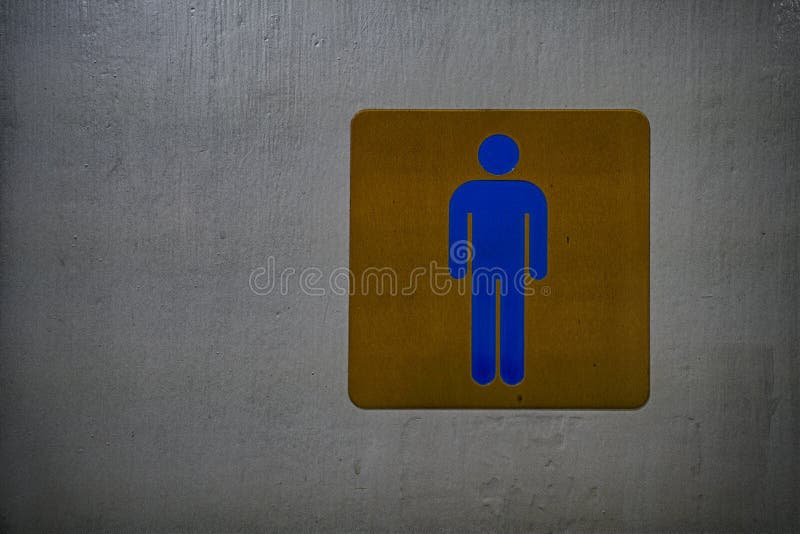 Muestra masculina del cuarto de baño, fondo azul de la muestra y del oro y viejo fotos de archivo libres de regalías Muestra masculina del cuarto de baño, fondo azul de la muestra y del oro y viejo fotos de archivo libres de regalías