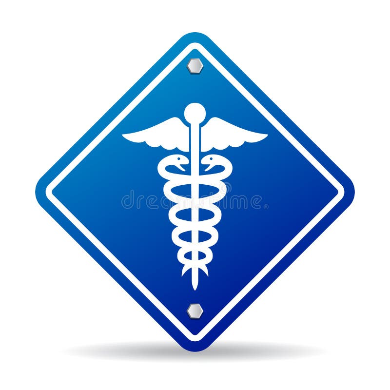 Medical snake sign on white background. Medical snake sign on white background