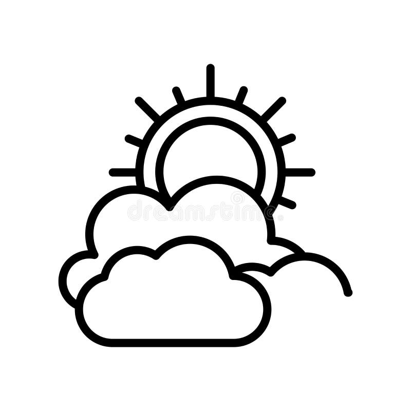 Muestra nublada y símbolo del vector del icono aislados en el fondo blanco, concepto nublado del logotipo stock de ilustración Muestra nublada y símbolo del vector del icono aislados en el fondo blanco, concepto nublado del logotipo stock de ilustración