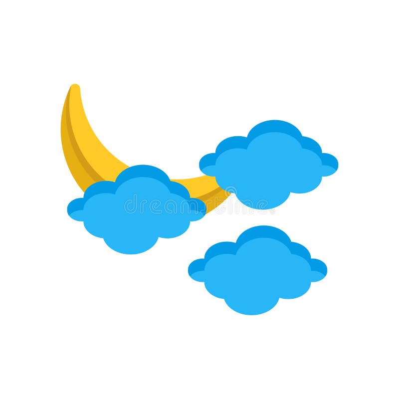 Muestra nublada y símbolo del vector del icono de la noche aislados en el backg blanco ilustración del vector Muestra nublada y símbolo del vector del icono de la noche aislados en el backg blanco ilustración del vector