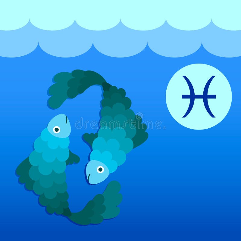 Muestra Piscis del zodiaco stock de ilustración Muestra Piscis del zodiaco stock de ilustración