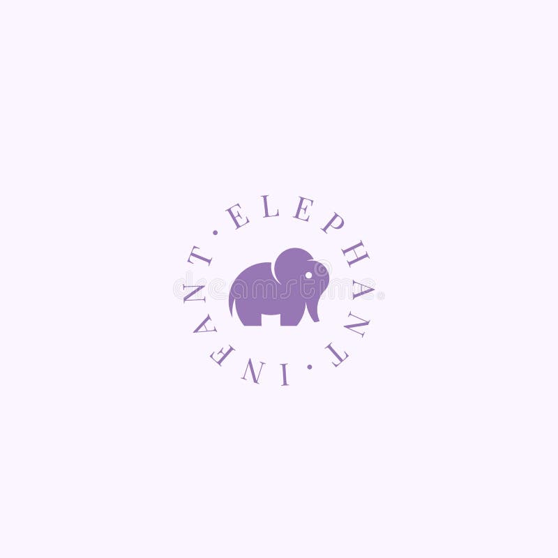 Muestra, símbolo o Logo Template infantil del vector del extracto del elefante Pequeño elefante elegante Sillhouette con tipograf libre illustration Muestra, símbolo o Logo Template infantil del vector del extracto del elefante Pequeño elefante elegante Sillhouette con tipograf libre illustration