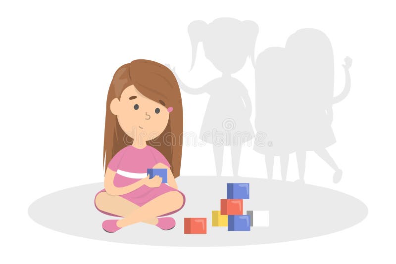Muestra temprana del autismo Juego de niños solamente stock de ilustración Muestra temprana del autismo Juego de niños solamente stock de ilustración