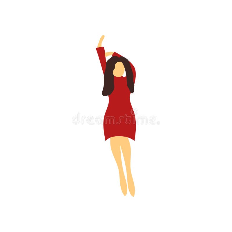 Muestra y símbolo del vector del vector de la mujer del baile aislados en el fondo blanco, concepto de baile del logotipo del vec ilustración del vector Muestra y símbolo del vector del vector de la mujer del baile aislados en el fondo blanco, concepto de baile del logotipo del vec ilustración del vector