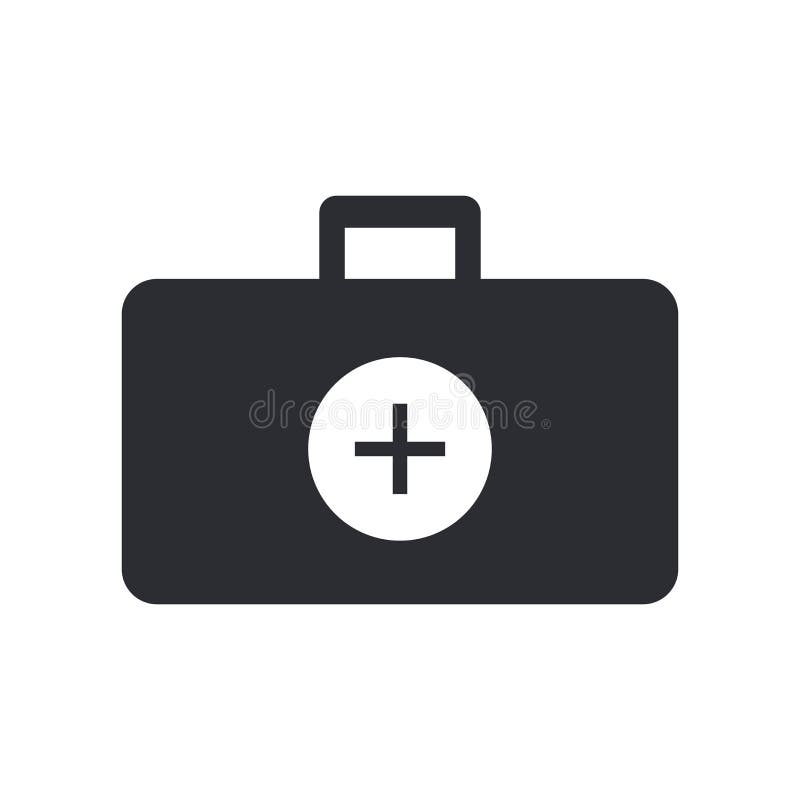 Muestra y símbolo del vector del icono de la cartera del doctor aislados en el fondo blanco, concepto del logotipo de la cartera stock de ilustración Muestra y símbolo del vector del icono de la cartera del doctor aislados en el fondo blanco, concepto del logotipo de la cartera stock de ilustración