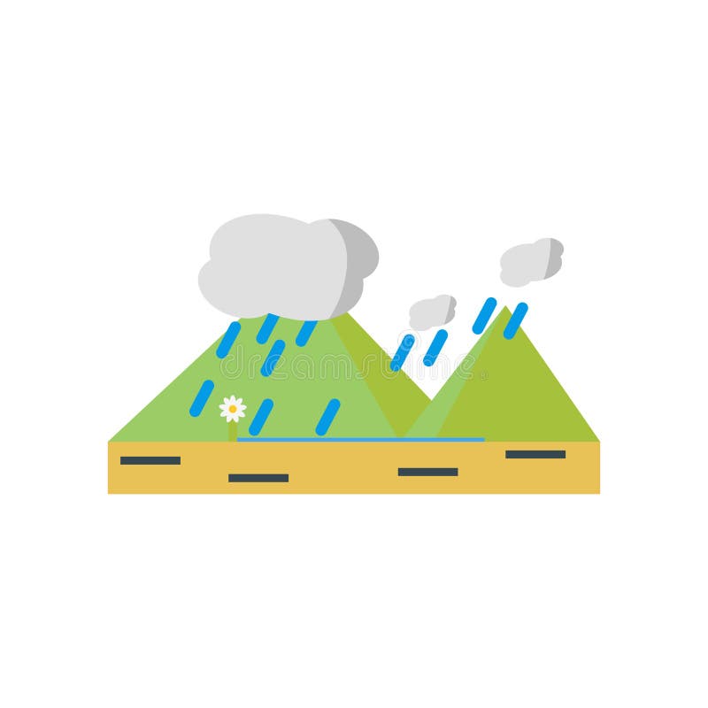 Muestra y símbolo del vector del icono de la lluvia aislados en el fondo blanco, concepto del logotipo de la lluvia stock de ilustración Muestra y símbolo del vector del icono de la lluvia aislados en el fondo blanco, concepto del logotipo de la lluvia stock de ilustración