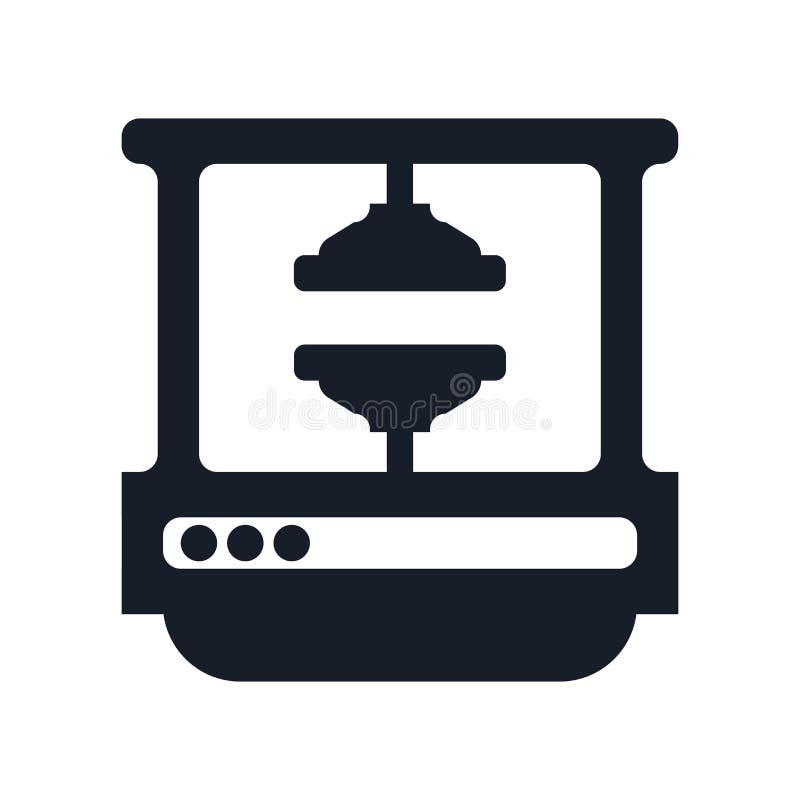 Muestra y símbolo del vector del icono de la prensa de la máquina aislados en el fondo blanco, concepto del logotipo de la prensa libre illustration Muestra y símbolo del vector del icono de la prensa de la máquina aislados en el fondo blanco, concepto del logotipo de la prensa libre illustration