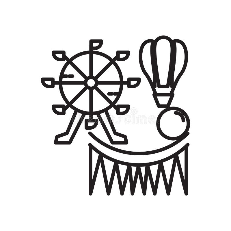 Muestra y símbolo del vector del icono del parque de atracciones aislados en el fondo blanco, concepto del logotipo del parque de libre illustration Muestra y símbolo del vector del icono del parque de atracciones aislados en el fondo blanco, concepto del logotipo del parque de libre illustration