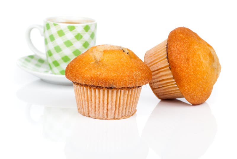 Muffin with coffee cup stock photo. Image of gourmet 34905458