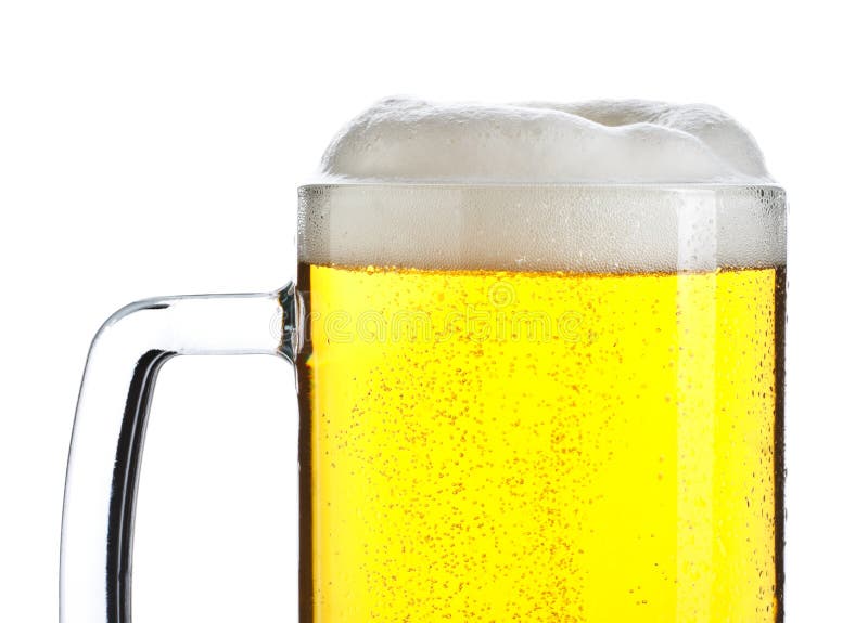 Mug of Beer stock photo. Image of background, brown, drop 21042968