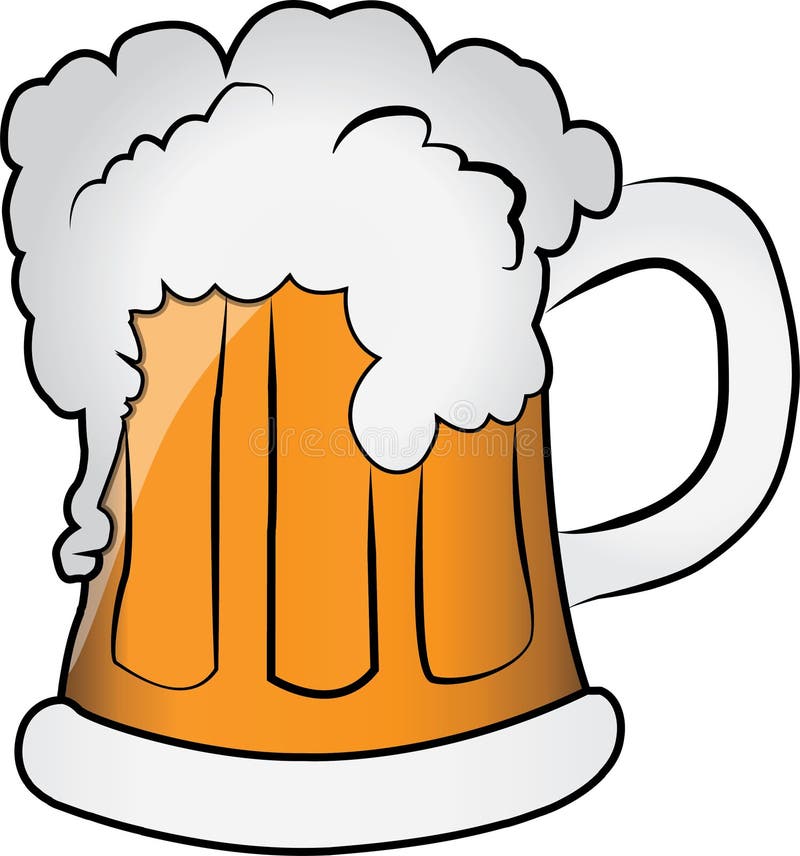 MUG of BEER stock illustration. Illustration of white 57274208
