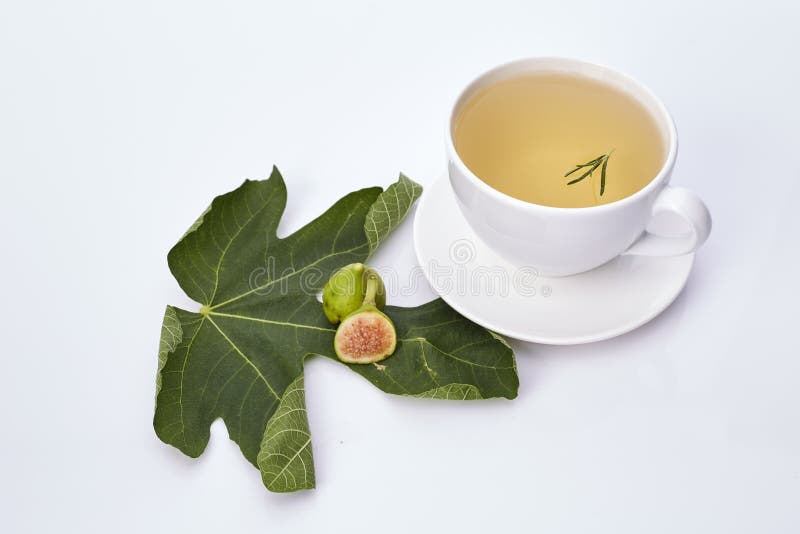 Mug Fig Leaf Tea with Rosemary Stock Image Image of cluster, natural 120353731