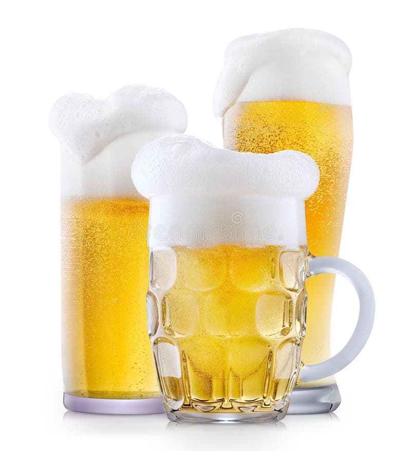 Mug of Frosty Beer with Foam Stock Photo - Image of frosty, flowing ...