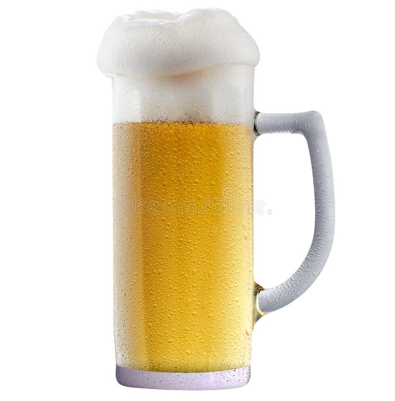 Download Mug Of Frosty Beer With Foam Stock Photo - Image of ...