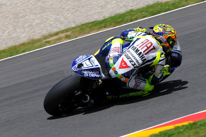 Mugello - Italy, June 5 2010: Italian Yamaha Rider Valentino Rossi on ...