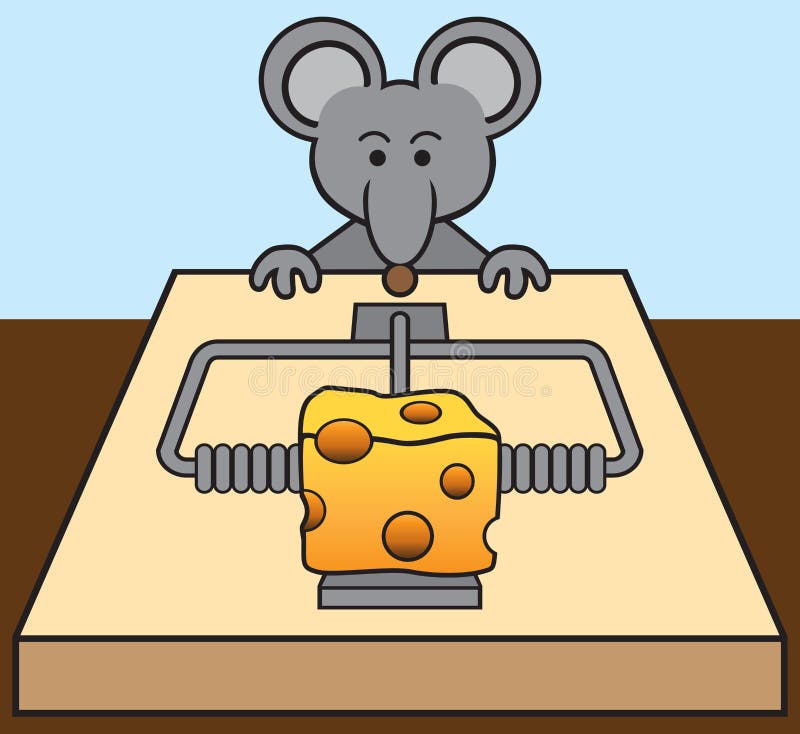 Muis die worden verleid royalty-vrije illustratie Muis die worden verleid royalty-vrije illustratie