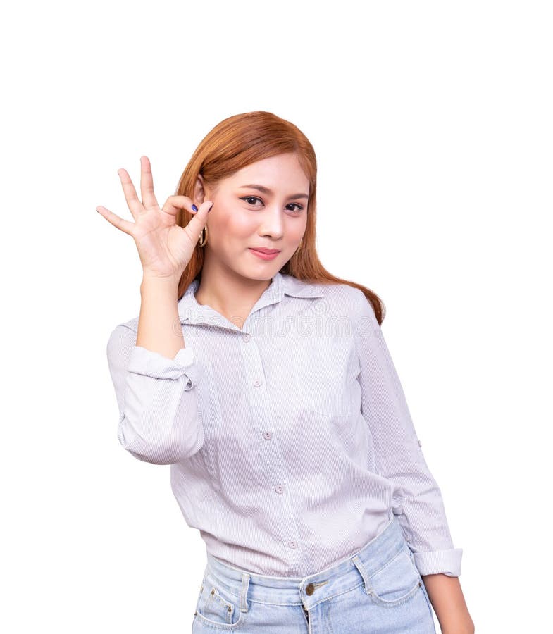 Mujer asi?tica alegre que mira la c?mara con la expresi?n feliz E foto de archivo libre de regalías Mujer asi?tica alegre que mira la c?mara con la expresi?n feliz E foto de archivo libre de regalías