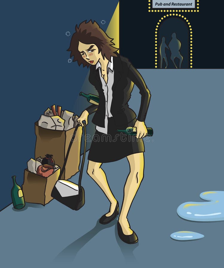 Mujer Borracha Ilustraciones Stock, Vectores, Y Clipart – (69