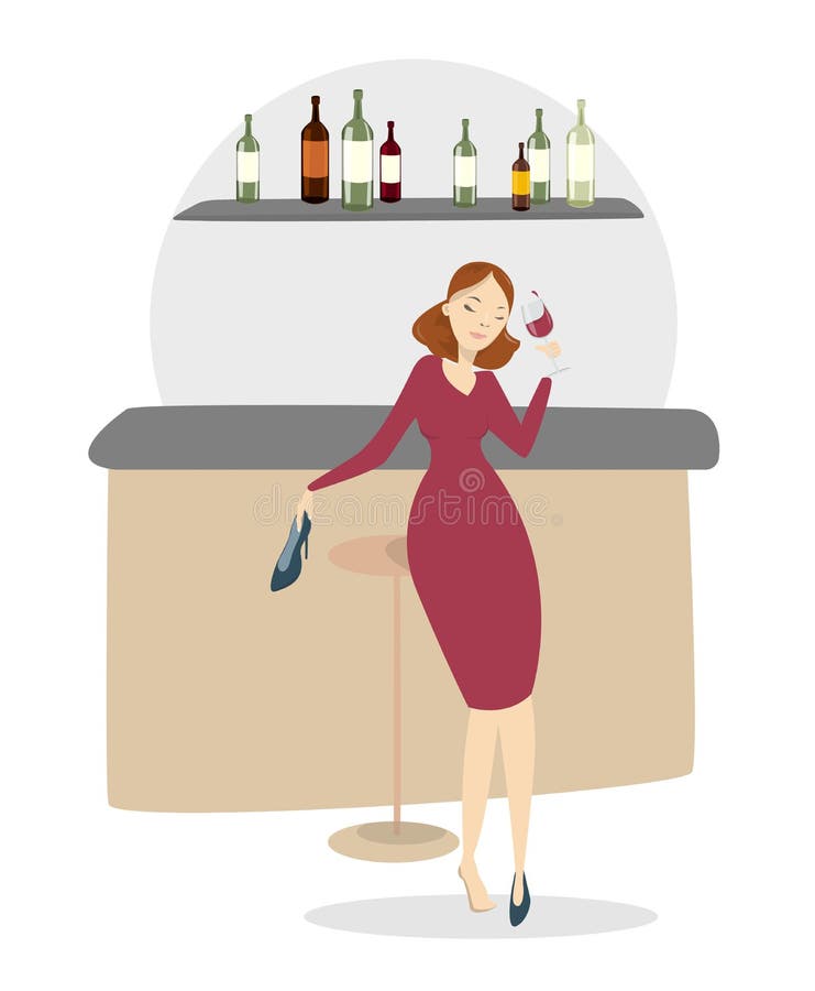 Mujer Borracha Ilustraciones Stock, Vectores, Y Clipart – (1,924