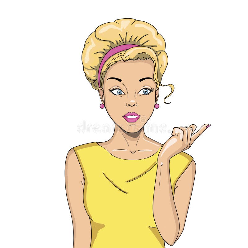 Mujer cómica Mujeres sorprendentes Muchacha del arte pop belleza En el fondo blanco stock de ilustración Mujer cómica Mujeres sorprendentes Muchacha del arte pop belleza En el fondo blanco stock de ilustración