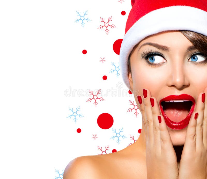 Mujer de la Navidad imagen de archivo