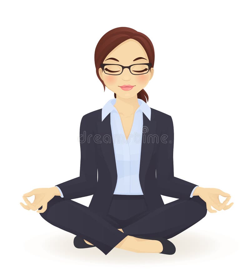 Mujer de negocios de la yoga stock de ilustración Mujer de negocios de la yoga stock de ilustración