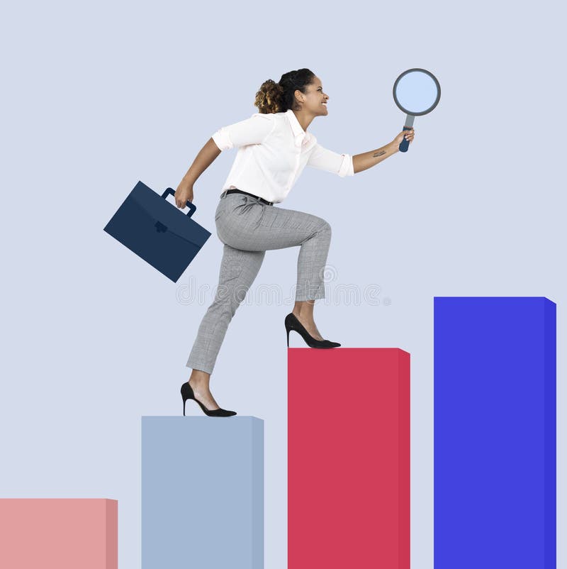Mujer de negocios intensificar al logro imágenes de archivo libres de regalías Mujer de negocios intensificar al logro imágenes de archivo libres de regalías