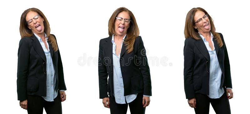 Mujer de negocios de la Edad Media con el pelo largo fotografía de archivo Mujer de negocios de la Edad Media con el pelo largo fotografía de archivo