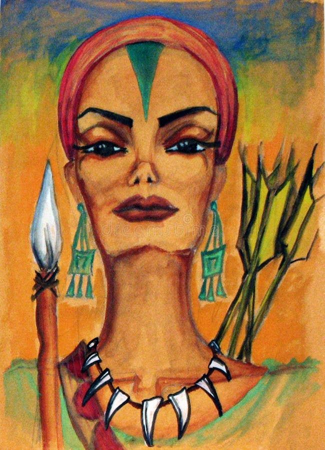 Mujer del Amazonas stock de ilustración. Ilustración de sensual 39159032