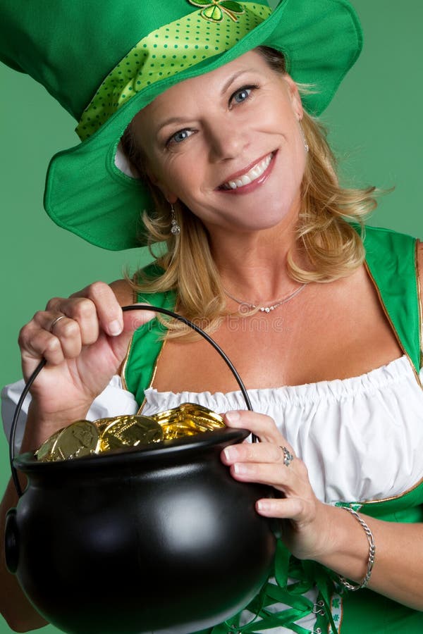 Mujer del día del St Patrick fotografía de archivo Mujer del día del St Patrick fotografía de archivo