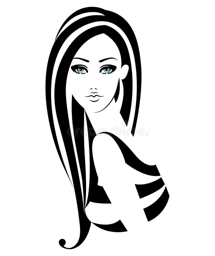 Mujer Ejemplo Del Blanco Del Negro De La Moda Del Vector Ilustración del  Vector - Ilustración de labios, beso: 113142382