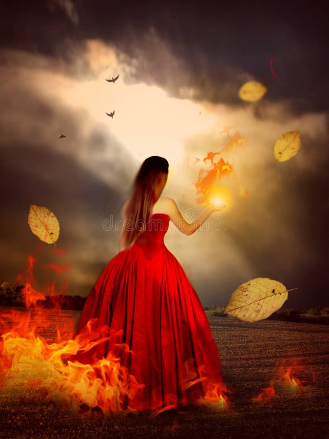 Mujer En Vestido Rojo Con El Fuego Mágico Imagen de archivo - Imagen de fuego, rojo: 121121189 Mujer En Vestido Rojo Con El Fuego Mágico Imagen de archivo - Imagen de fuego, rojo: 121121189