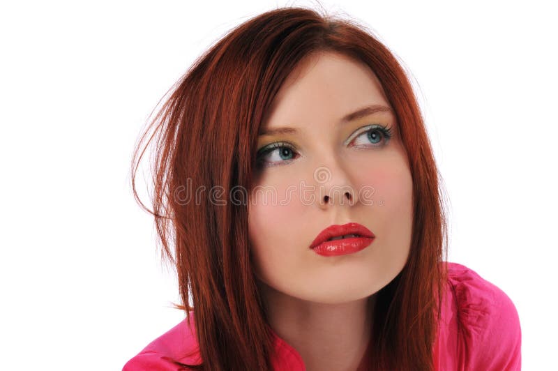 Mujer joven del Redhead fotografía de archivo