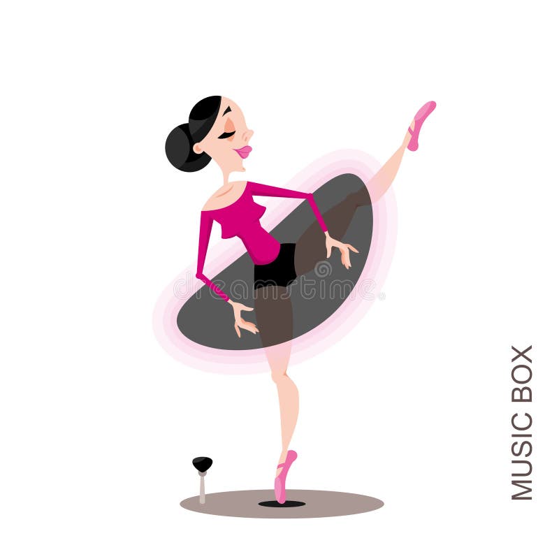 Mujer joven en actitud del ballet stock de ilustración Mujer joven en actitud del ballet stock de ilustración