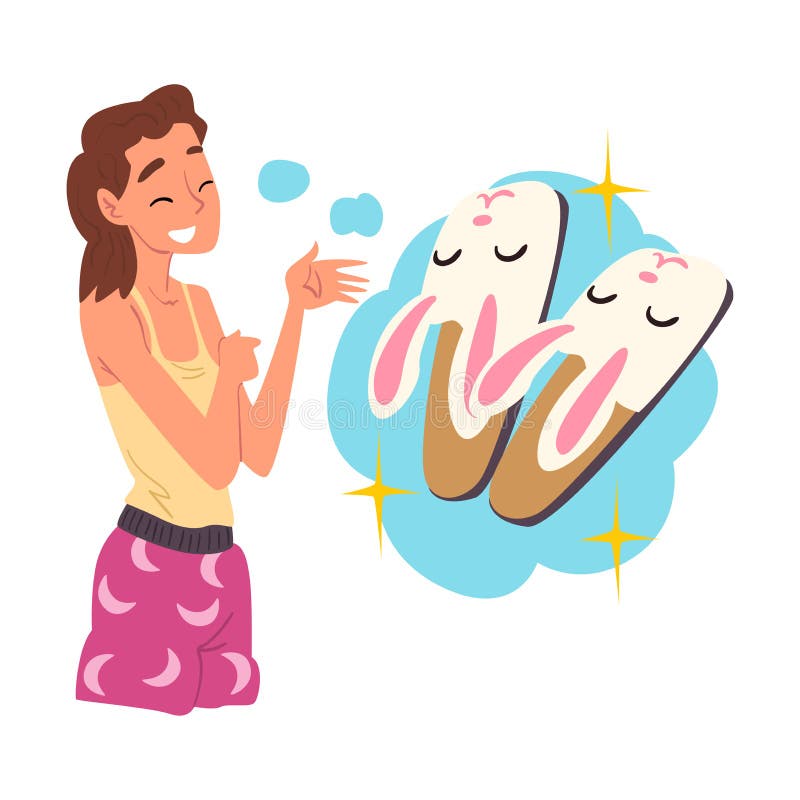 Mujer Joven Soñando Con Pantuflas De Conejito Pensamientos Humanos Y Necesita Un Estilo De Dibujos Animados Ilustración Vectorial Ilustración del Vector - Ilustración de charla, concepto: 186007011 Mujer Joven Soñando Con Pantuflas De Conejito Pensamientos Humanos Y Necesita Un Estilo De Dibujos Animados Ilustración Vectorial Ilustración del Vector - Ilustración de charla, concepto: 186007011
