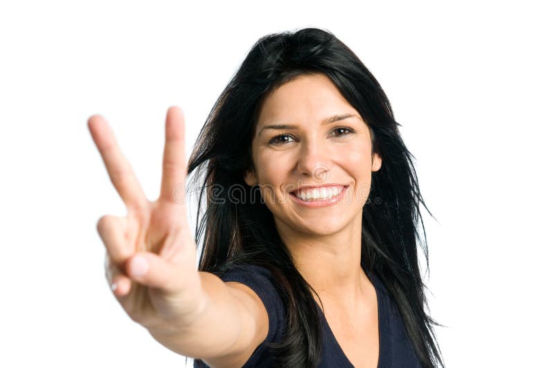 Mujer latina joven feliz imagenes de archivo