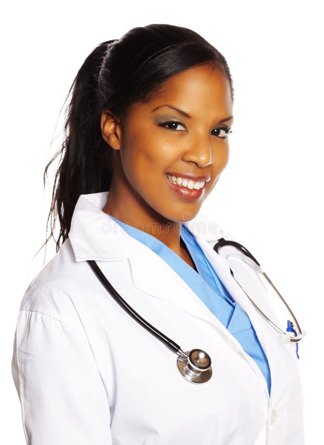 Mujer negra del doctor imagen de archivo libre de regalías Mujer negra del doctor imagen de archivo libre de regalías