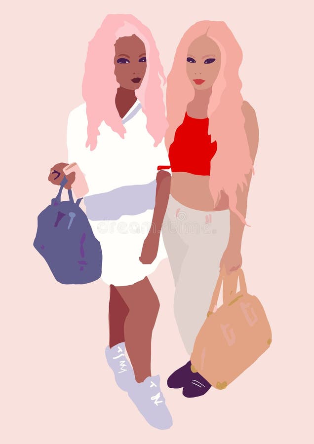 Mujer o muchacha asiática o africana con el ejemplo marrón de la piel libre illustration Mujer o muchacha asiática o africana con el ejemplo marrón de la piel libre illustration
