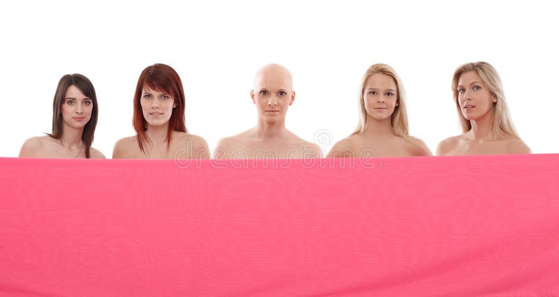 Mujeres en rosa - cáncer de pecho Awereness imágenes de archivo libres de regalías Mujeres en rosa - cáncer de pecho Awereness imágenes de archivo libres de regalías